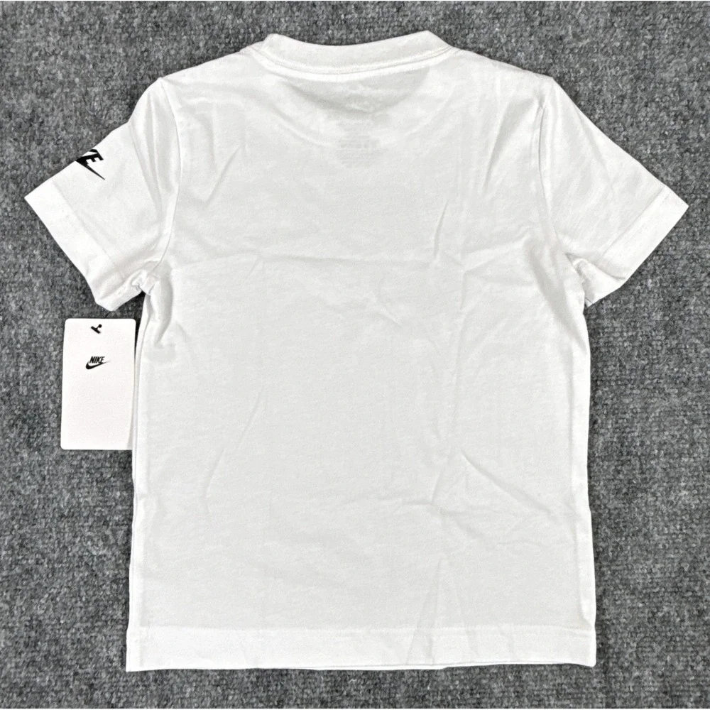 Nike Toddler 4T Futura Logo Graphic T-Shirt White 4T Kids NWT